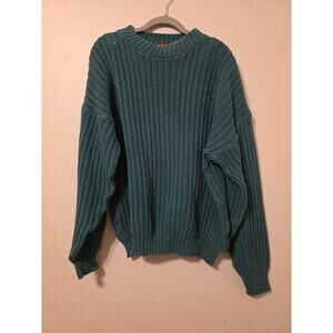 Vintage 90s Resilio Sport Forest Green Textured Knit Sweater L